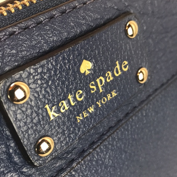 Kate Spade navy blue pebbled leather handbag - Picture 13 of 16